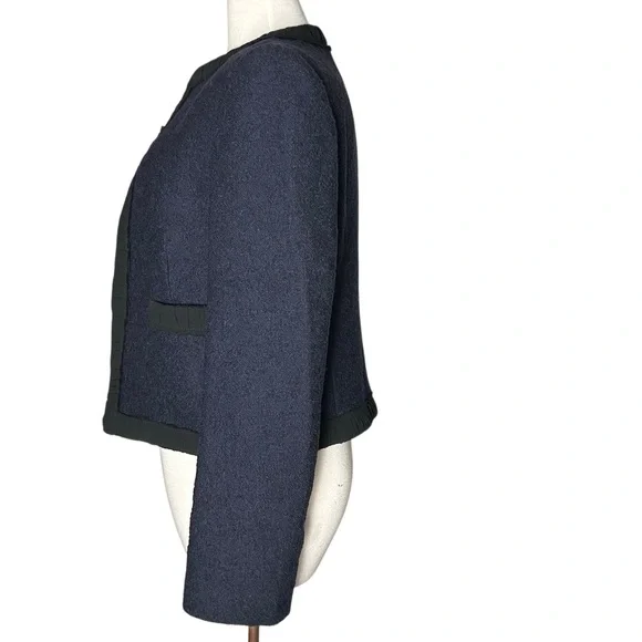 Michael Kors Italy Lady Coat Ruffle Structured Shoulders Blazer Wool Career 10